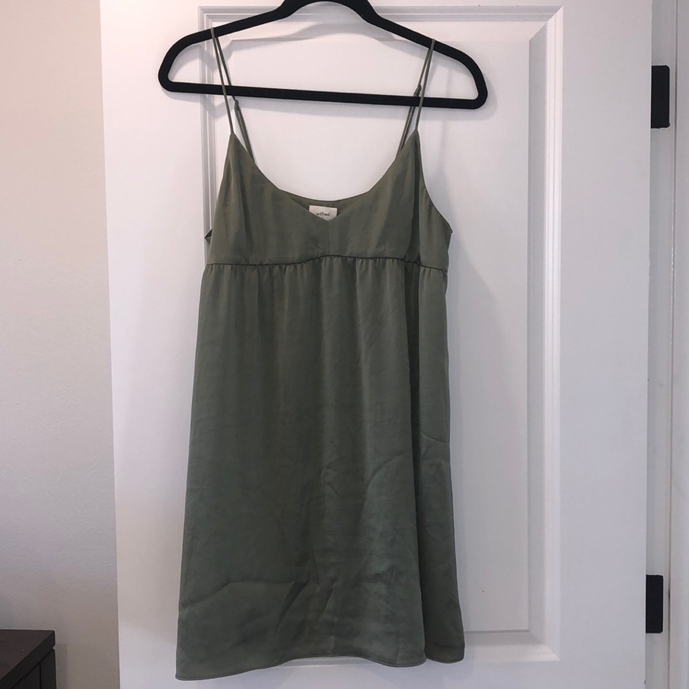 Wilfred Babydoll Lover Satin Mini Dress from Aritzia